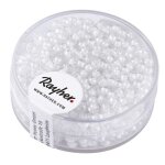 Rocailles arktis lustr�es 26 mm bo�te 17 g blanc