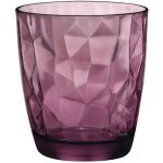 Verres - bormioli rocco - diamond - lot de 6 - verre plat - violet