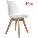 Rocket lot de 4 chaise scandinave de salle à manger blanche Rocket lot de 4 chaise scandinave de salle à manger blanche