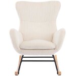 Rocking - chair en velours ctel beige - ba