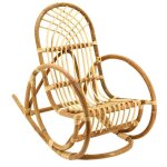 Rocking chair enfant en rotin naturel rodo