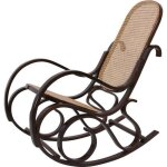 Rocking - chair fauteuil  bascule - marron - bois - panneaux de particules - design charmant