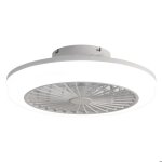 Rolipo ventilateur de plafond ferm� avec lumi�re 46cm dimmable led 60w - t�l�commande - moteur dc silencieux ...