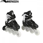 Roller en ligne reglable - mengda - roller gar�ons et filles - enfant rollers - taille m 35 - 38 - noir ...
