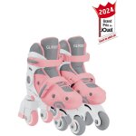 Rollers évolutifs - globber - inline 2 - en - 1 - taille 30 / 33 - gris / rose Rollers évolutifs - globber - inline 2 - en - 1 - taille 30 / 33 - gris / rose