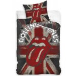 Housse de couette - rolling stones - 1 - personne - 140x200 cm - 1 taie doreiller - rouge