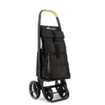 8 plus ecopep - chariot de course pliable - 4 roues - noir - sac isotherme isolant structure solide et ...