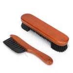 Brosse de billard - noname - 2 pi�ces - pvc souple - manche en bois - anti - poussi�re