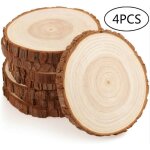 Rondin de bois - 14 - 15 cm - bois naturel - 4 pcs - d�coration int�rieure