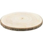 Rondin de bois brut - �corce naturelle - � 35 cm - hauteur 2 cm - support d�co / dessous - de - plat