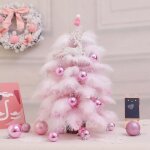 Rose - 45cm - décorationarbre de noël rose mini plume de sapin de noël à faire soi même Rose - 45cm - décorationarbre de noël rose mini plume de sapin de noël à faire soi même