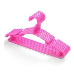 Rose lot de 50 cintres pour b�b� et enfant en plastique sur crochet 27x15 cm