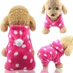 (rose dot / m)vêtements pour animaux de compagnie combinaisons pour chiens manteau polaire pour chiens ... (rose dot / m)vêtements pour animaux de compagnie combinaisons pour chiens manteau polaire pour chiens ...