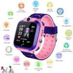 Rose - enfants intelligent montre tanche gps anti - perte horloge sos appel localisation dispositif ...