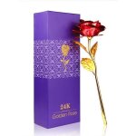 Rose eternelle 24 feuille dor rose ours en rose eternelle saint valentin anniversaire mariage nol cadeau ...