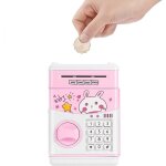 Rose tirelire lectronique automatique pour enfants mini coffre - fort enfant avec mot de passemoney ...
