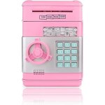Rose tirelire lectronique tirelire lectronique avec mot de passe mini atm coffre - fort pour les enfants ...