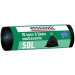 Lot de 10 sacs - poubelle 50l noir