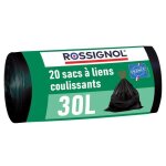 Lot de 20 sacs - poubelle 30l noir