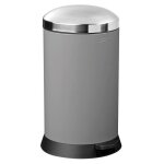 Poubelle de cuisine � p�dale 20l fabriqu� en france gris m�tal