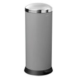 Poubelle de cuisine � p�dale 30l fabriqu� en france gris m�tal