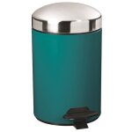 Poubelle de salle de bains � p�dale 3l fabriqu� en france bleu canard