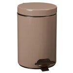 Poubelle de salle de bains � p�dale 3l fabriqu� en france moka