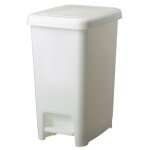 Poubelle de cuisine  pdale 40l plastique blanc
