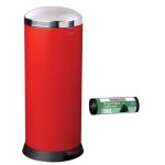 Poubelle de cuisine  pdale 30l et 10 sacs poubelle 50l rouge