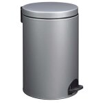 Poubelle de cuisine � p�dale 20l fabriqu� en france gris m�tal