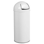 Poubelle de cuisine � trappe 45l fabriqu� en france blanc