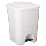 Poubelle de tri  pdale 40l blanc