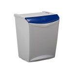Poubelle de tri 25l gris / bleu