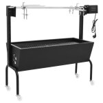Rtissoire pour barbecue lectrique liz - acier inoxydable noir et argent