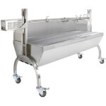 Rôtissoire à charbon en acier inoxydable kukoo - robuste barbecue à broche et grill - capacité 90kg Rôtissoire à charbon en acier inoxydable kukoo - robuste barbecue à broche et grill - capacité 90kg