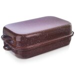 R�tissoire �maill�e avec couvercle - orion - 4 l - 425x25x135 cm - acier �maill� - marron