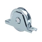 Roue 1 roulement � platine interne � gorge v 80mm charge de 160kg - comunello - 335v - 80