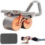 Roue abdominale � rebond automatique ab roller avec support de coude roulette abdominaux pour entra�nement ...