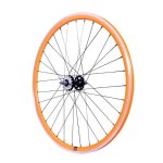 Roue arrire axe plein jante moyeu cgn fixie 700 mach1 430 - orange - 28mm / 1300g
