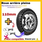 Roue arrière complète avec pneu plein increvable et disque 110mm pour trottinette électrique xiaomi m365 ... Roue arrière complète avec pneu plein increvable et disque 110mm pour trottinette électrique xiaomi m365 ...