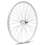 Roue arrire vtt gurpil - jante cyber 10 aluminium - blocage acier - argent - 26 pouces