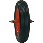 Roue de brouette gonflable - - jante m�tal � 370 - noir - rouge