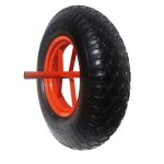Roue gonflable pour brouette 15 -  380 x 80 mm ? avec axe 20 mm - roue caoutchouc - haute rsistance ...