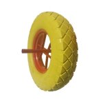 Roue de brouette pleine increvable 15 -  390 mm axe 20 mm caoutchouc renforc capacit 180 kg - haute ...