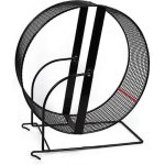 Roue dexercice silencieuse pour hamster en m�tal avec support facile � utiliser.