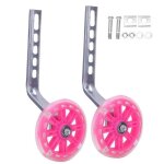 Roues de formation pour enfants pour vlos 12 - 20 pouces avec support (rose)