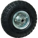 Roue gonflable de chariot diable brouette axe déporté galva 4. 10 / 3. 50 - 4 160kg + alesage Ø 16mm Roue gonflable de chariot diable brouette axe déporté galva 4. 10 / 3. 50 - 4 160kg + alesage Ø 16mm
