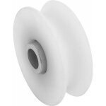 Roue gorge u sur roulement pour portail 20mm - 80mm - nylon + acier