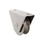 Roue gorge u sur roulement pour portail 20mm en applique - 80mm - acier