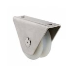 Roue gorge u sur roulement pour portail 20mm en applique - �80mm en nylon